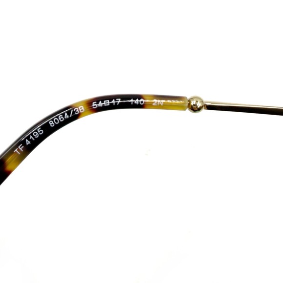 Tiffany & Co Sunglasses Tortoise TF4195 Cat Eye Gold Hardware 54 mm